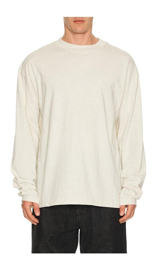Fear of God ESSENTIALS Classic Long Sleeve Tee in Grey by FEAR OF GOD Fear of God ESSENTIALS Classic Long Sleeve Tee in Grey by FEAR OF GOD