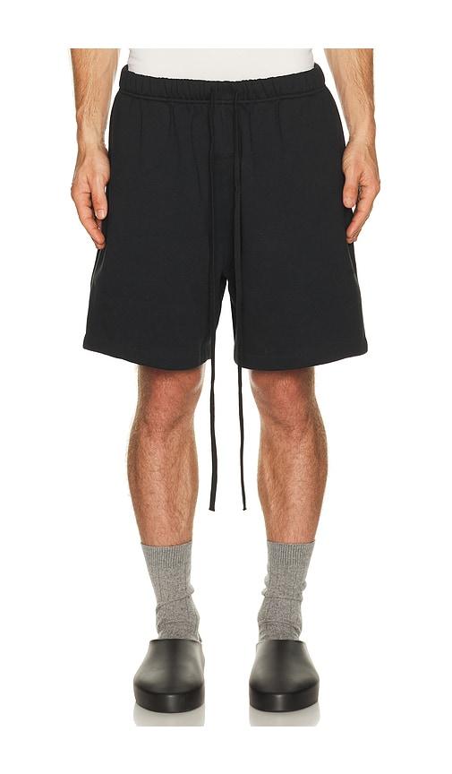 Fear of God ESSENTIALS Classic Short in Vintage Black / Black in Black by FEAR OF GOD