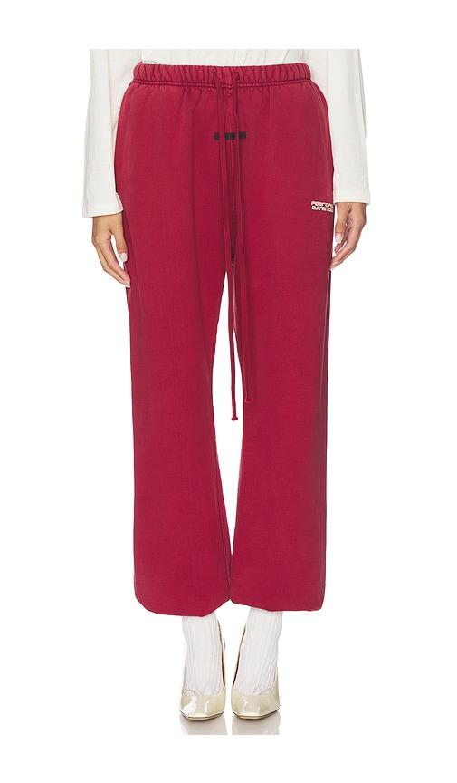 Fear of God ESSENTIALS Classic Sweatpant in Red by FEAR OF GOD