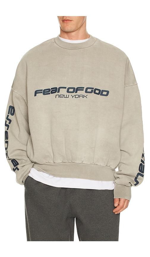 Fear of God ESSENTIALS Cropped Relaxed Sweatshirt in Grey by FEAR OF GOD