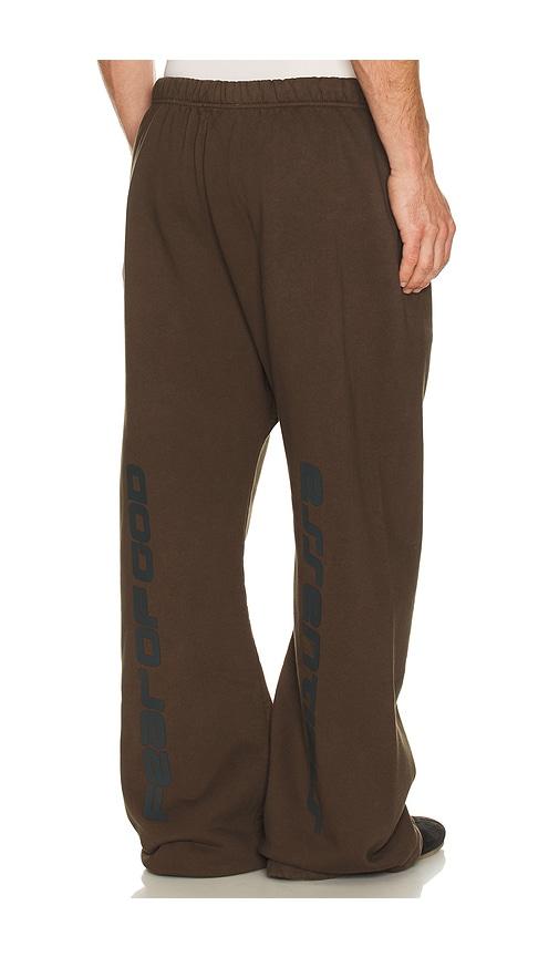 Fear of God ESSENTIALS Flare Sweatpant in Brown by FEAR OF GOD