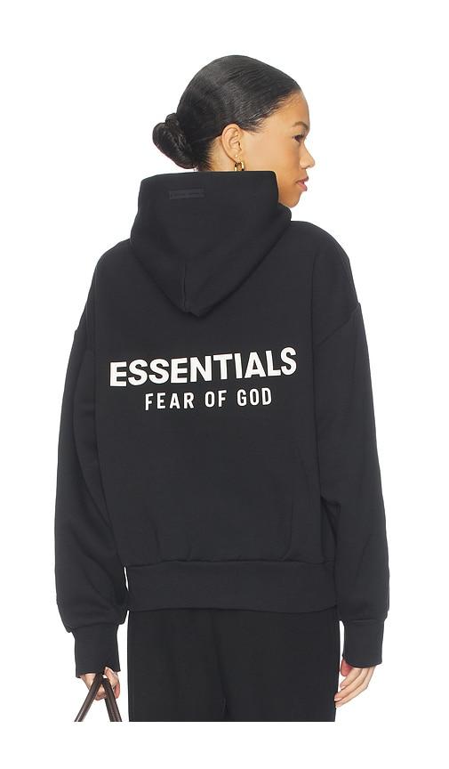 Fear of God ESSENTIALS Fleece Hoodie in Black by FEAR OF GOD