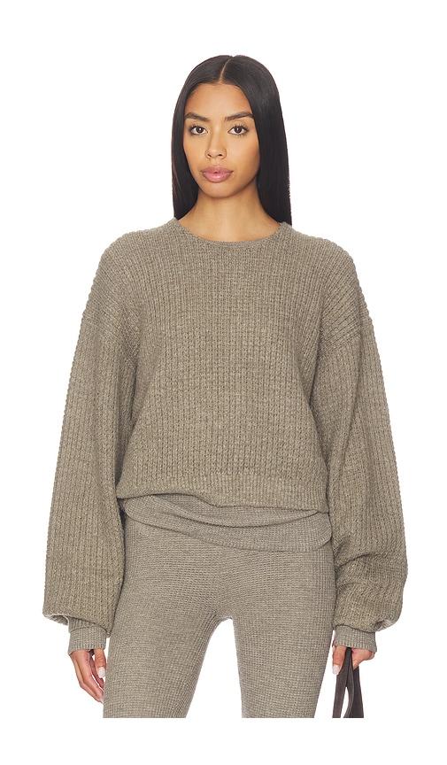 Fear of God ESSENTIALS Heavy Waffle 90's Sweater in Neutral by FEAR OF GOD