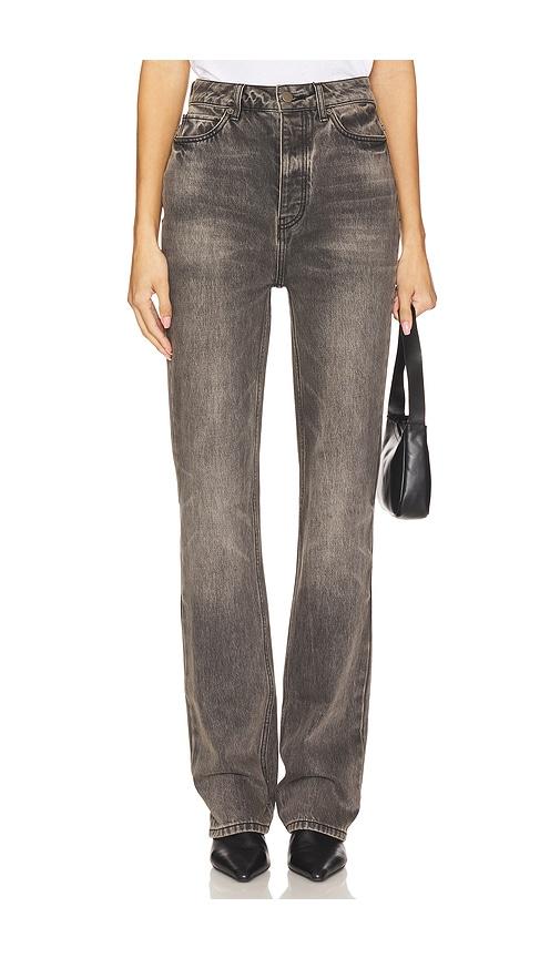 Fear of God ESSENTIALS High Waisted Fitted Leg Jeans in Black by FEAR OF GOD
