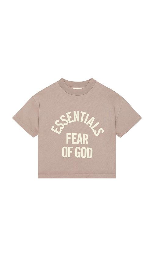 Fear of God ESSENTIALS Kids Campus 90's Short Sleeve Tee in Mauve by FEAR OF GOD