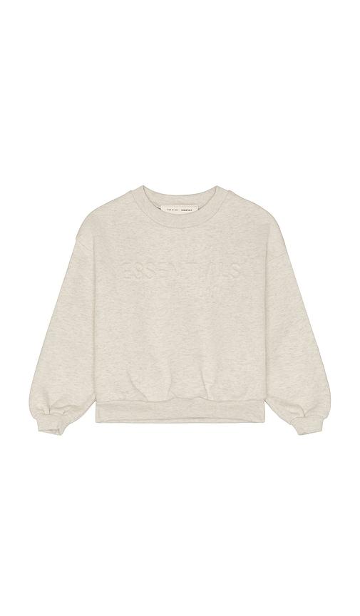 Fear of God ESSENTIALS Kids Classic Crewneck Sweatshirt in Grey by FEAR OF GOD