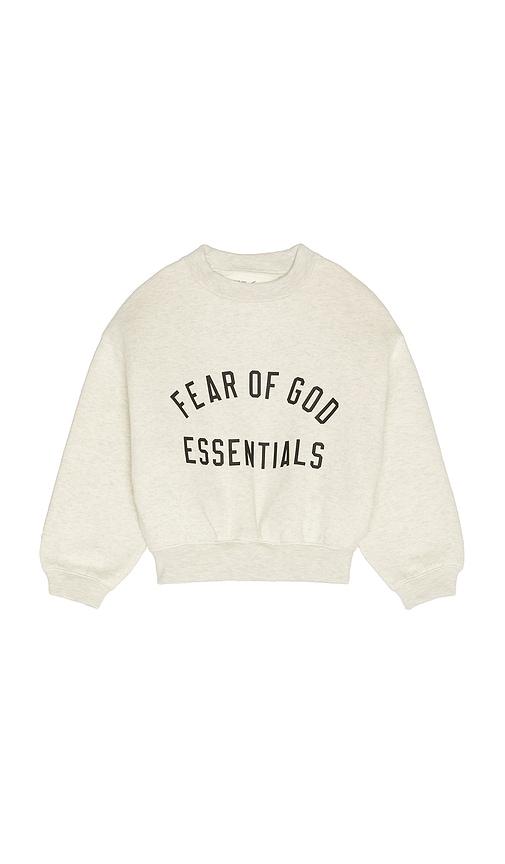 Fear of God ESSENTIALS Kids Classic Crewneck Sweatshirt in Grey by FEAR OF GOD
