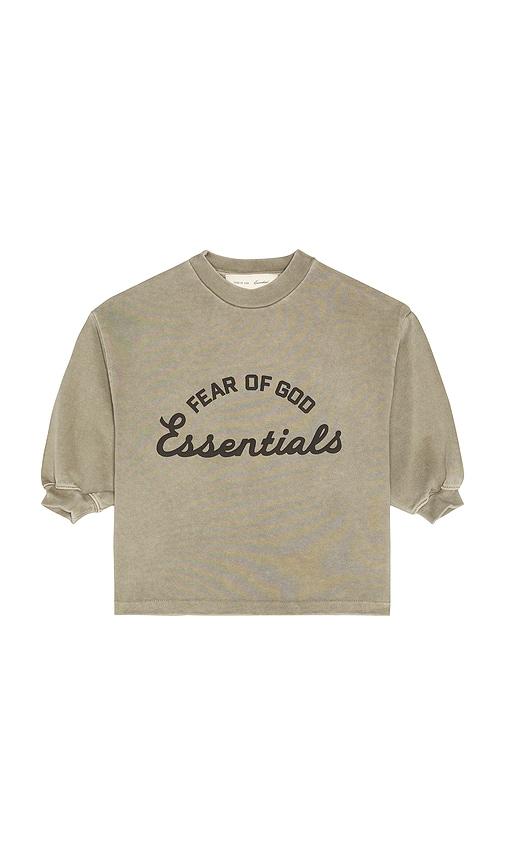 Fear of God ESSENTIALS Kids Training 90's Long Sleeve Tee in Grey by FEAR OF GOD