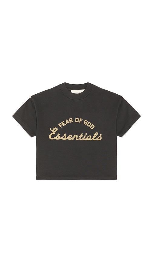 Fear of God ESSENTIALS Kids Training 90's Short Sleeve Tee in Black by FEAR OF GOD