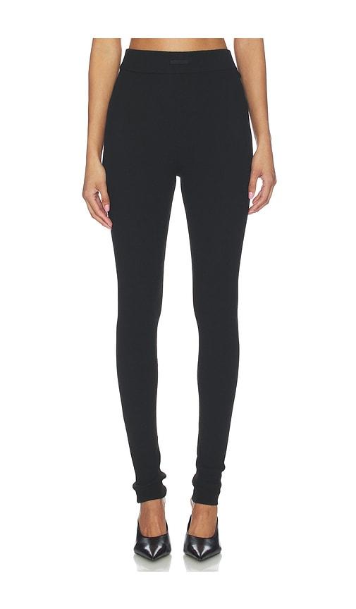 Fear of God ESSENTIALS Rib Knit Legging in Black by FEAR OF GOD
