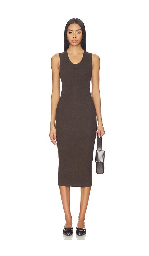 Fear of God ESSENTIALS Rib Tank Dress in Brown by FEAR OF GOD