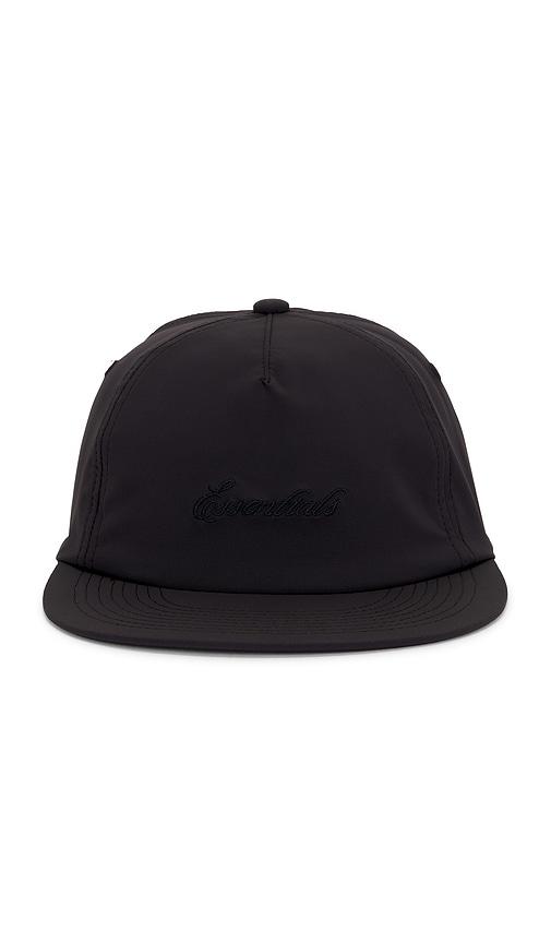 Fear of God ESSENTIALS Signature 5 Panel Hat in Black by FEAR OF GOD