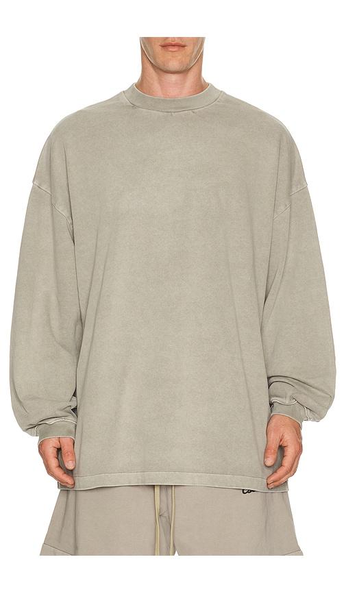 Fear of God ESSENTIALS Signature 90's Long Sleeve Tee in Neutral by FEAR OF GOD