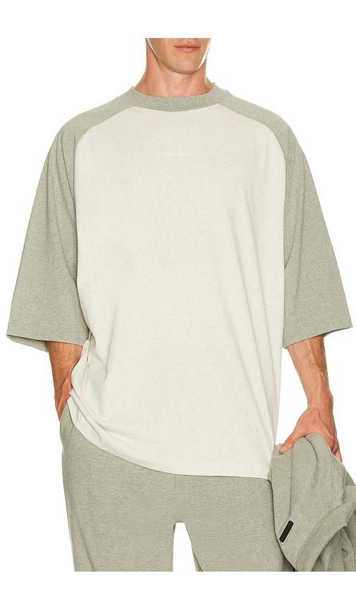 Fear of God ESSENTIALS Signature Baseball Tee in Cream by FEAR OF GOD