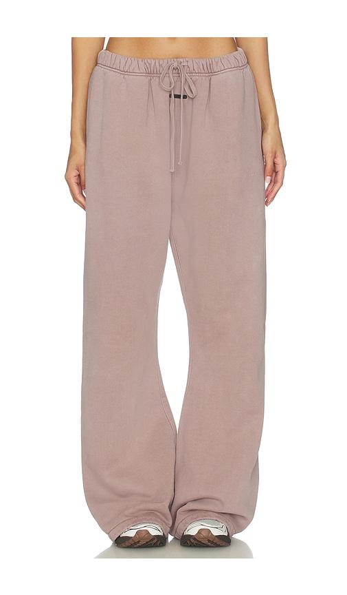 Fear of God ESSENTIALS Signature Classic Fit Flare Sweatpant in Mauve by FEAR OF GOD