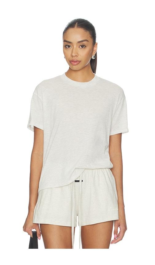 Fear of God ESSENTIALS Signature Classic Short Sleeve Tee in Light Grey by FEAR OF GOD