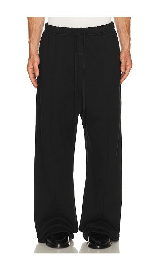 Fear of God ESSENTIALS Signature Lounge Sweatpant in Black by FEAR OF GOD