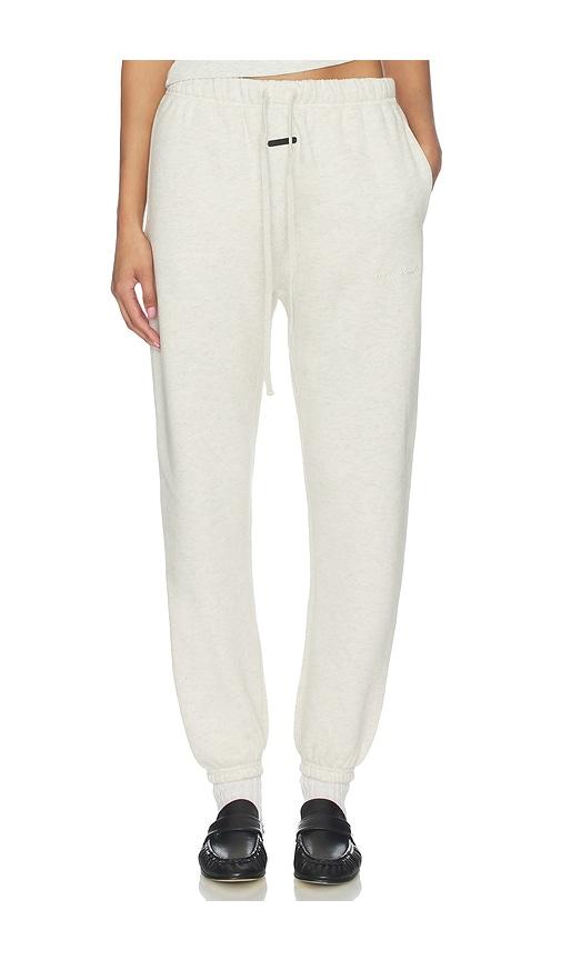 Fear of God ESSENTIALS Signature Vintage Sweatpant in Light Grey by FEAR OF GOD