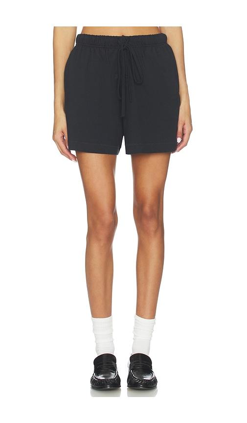 Fear of God ESSENTIALS Soccer Short in Black by FEAR OF GOD