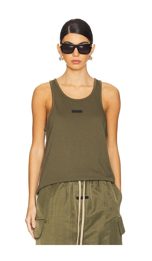 Fear of God ESSENTIALS Tank Top in Green by FEAR OF GOD