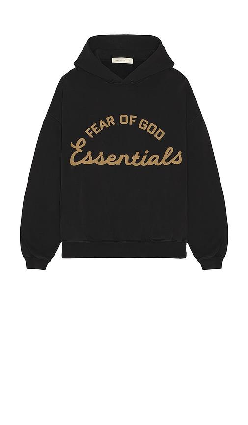 Fear of God ESSENTIALS Training 90's Hoodie in Black by FEAR OF GOD