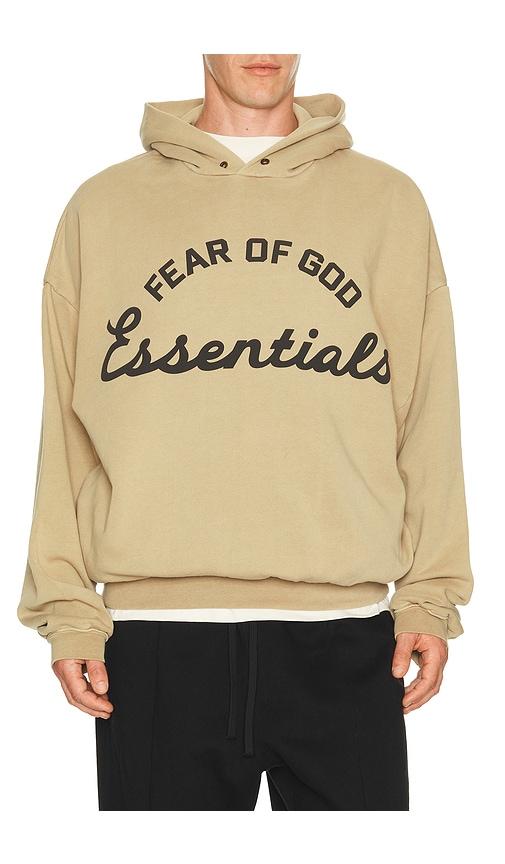 Fear of God ESSENTIALS Training 90's Hoodie in Brown by FEAR OF GOD