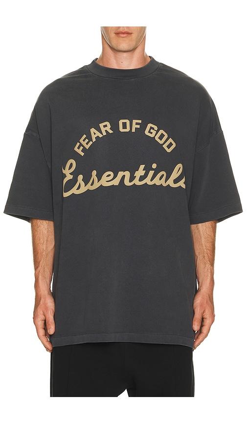 Fear of God ESSENTIALS Training 90's Short Sleeve Tee in Black by FEAR OF GOD