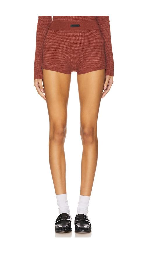 Fear of God ESSENTIALS Waffle Boxer in Rust by FEAR OF GOD Fear of God ESSENTIALS Waffle Boxer in Rust by FEAR OF GOD