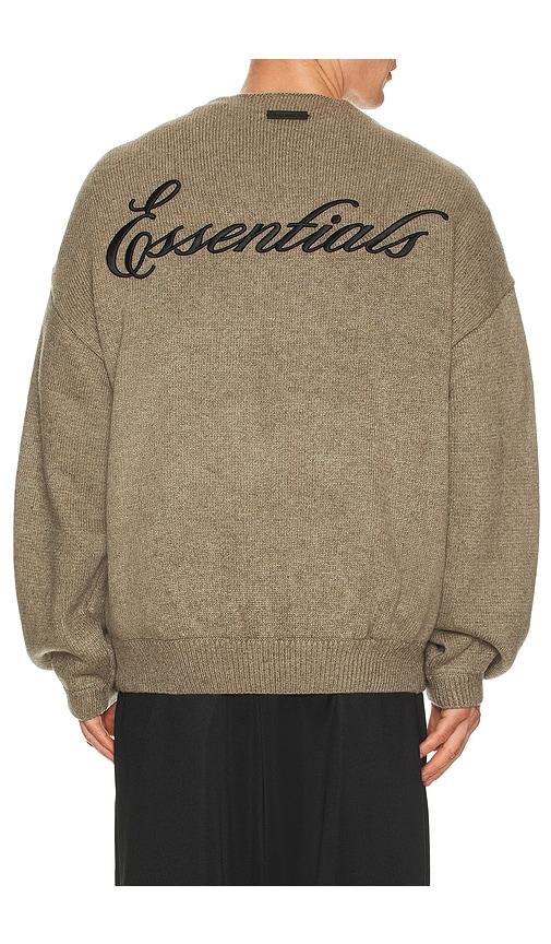 Fear of God ESSENTIALS Waffle Crewneck Sweater in Grey by FEAR OF GOD