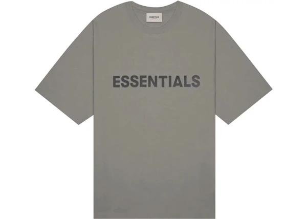 Fear of God Essentials Boxy T-Shirt Applique Logo Cement by FEAR OF GOD