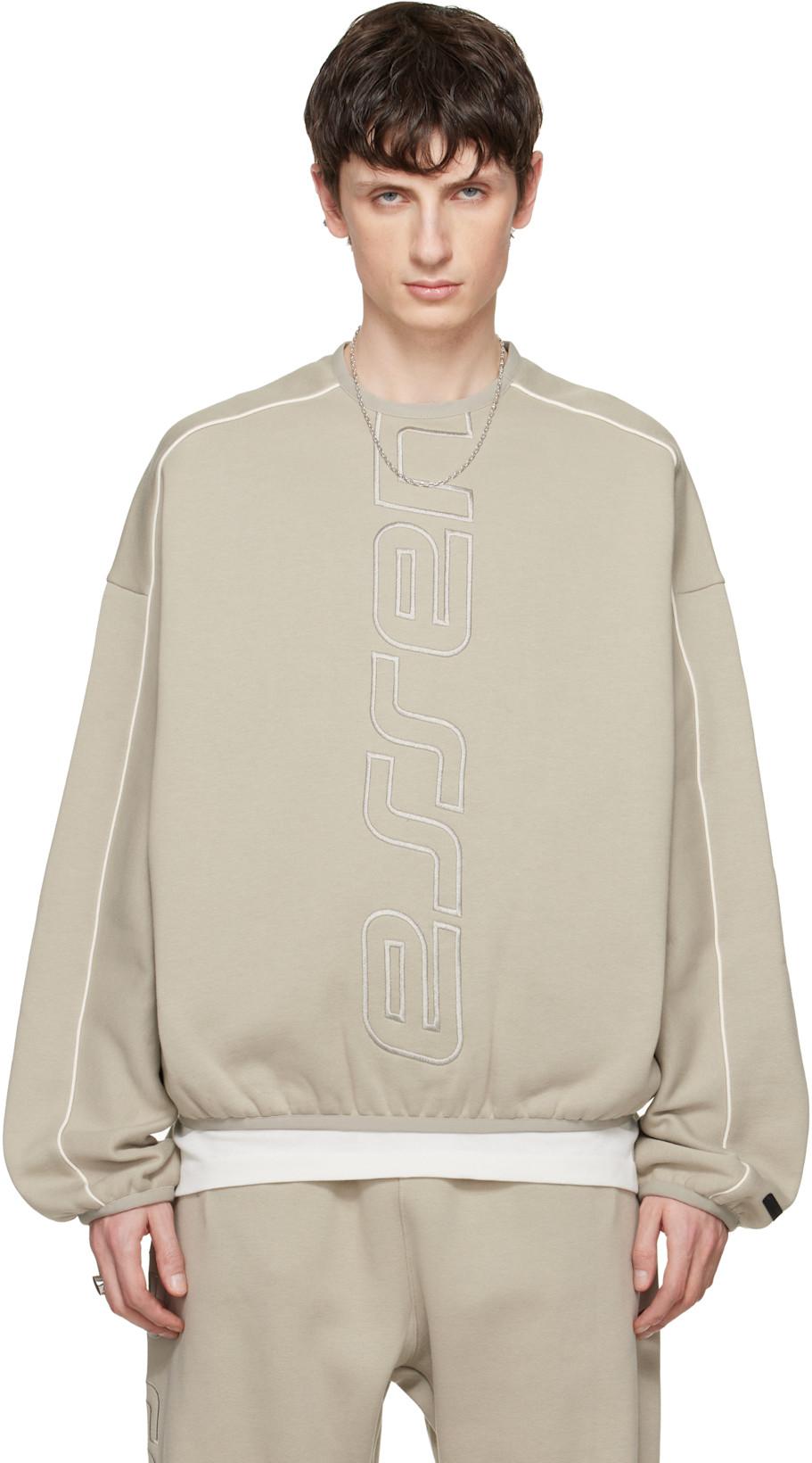 Gray Active Trace Modern Crewneck Sweatshirt by FEAR OF GOD