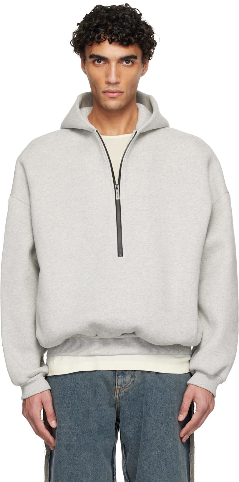 Gray Athletics Half Zip Hoodie by FEAR OF GOD