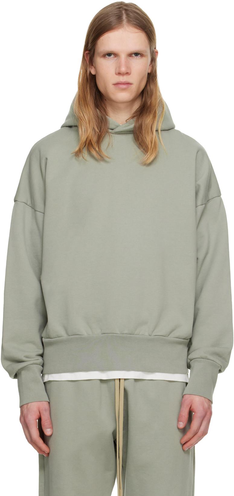 Gray Cotton Hoodie by FEAR OF GOD