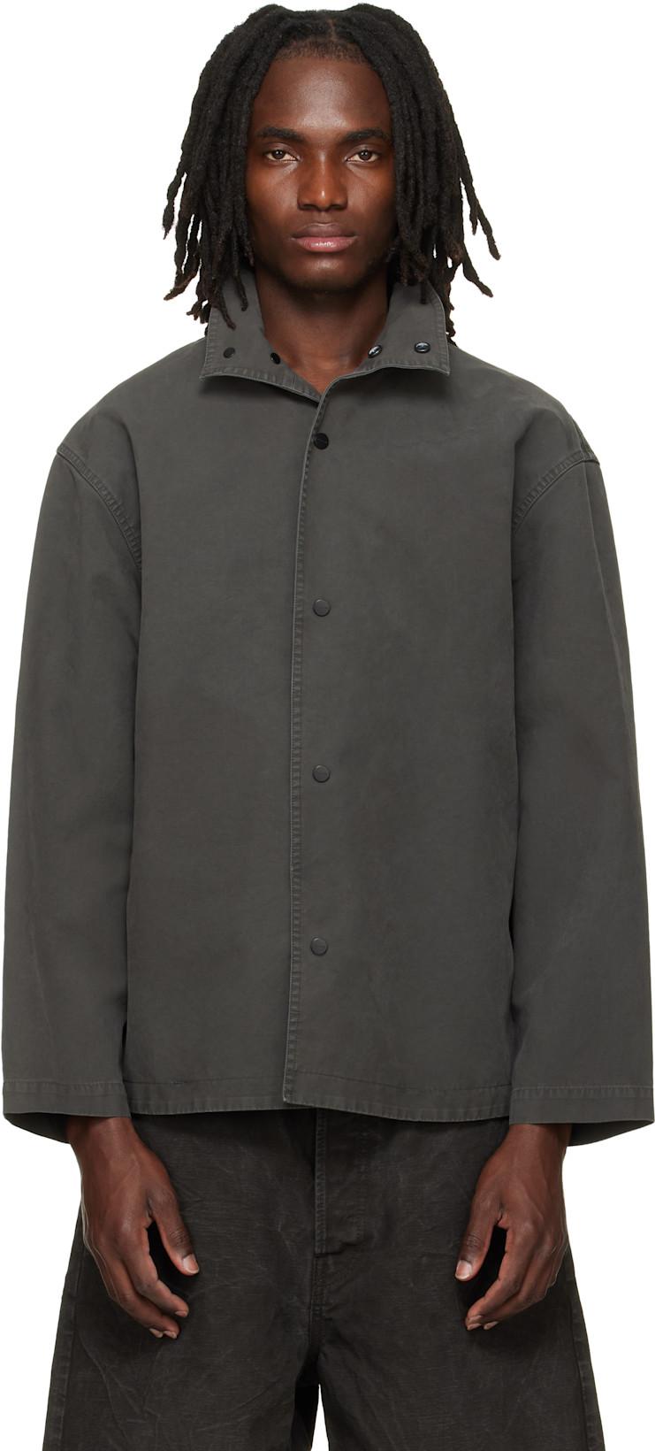 Gray Garment Dyed Cotton Sport Jacket by FEAR OF GOD