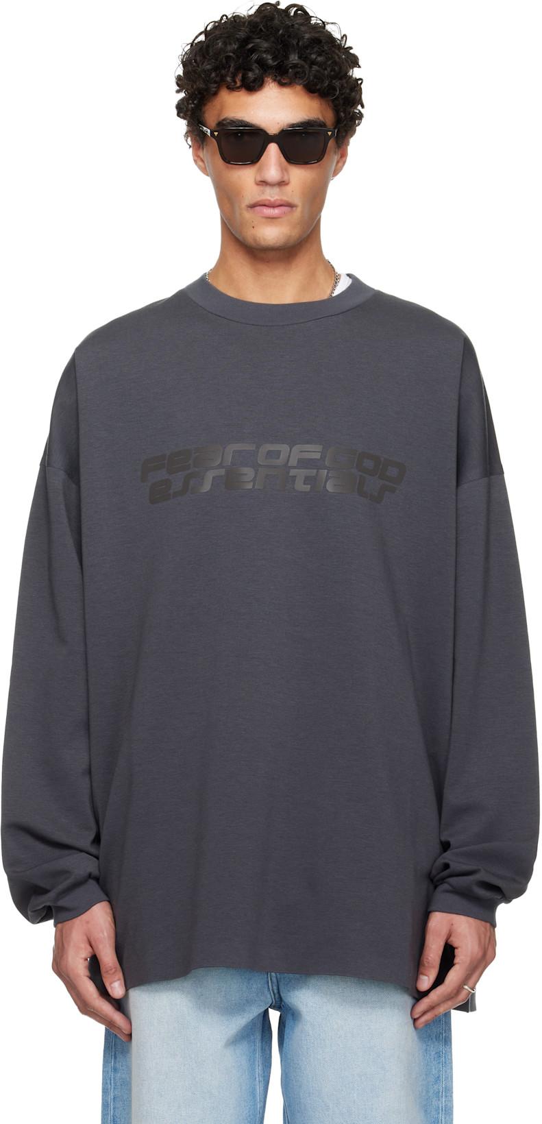 Gray Holiday 90s Long Sleeve T-shirt by FEAR OF GOD