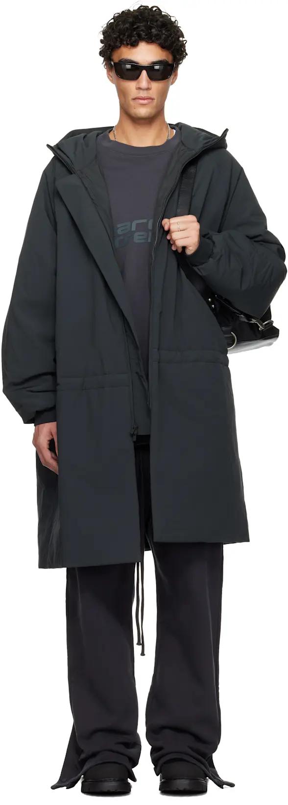 Gray Holiday Tech Nylon Hooded Parka by FEAR OF GOD