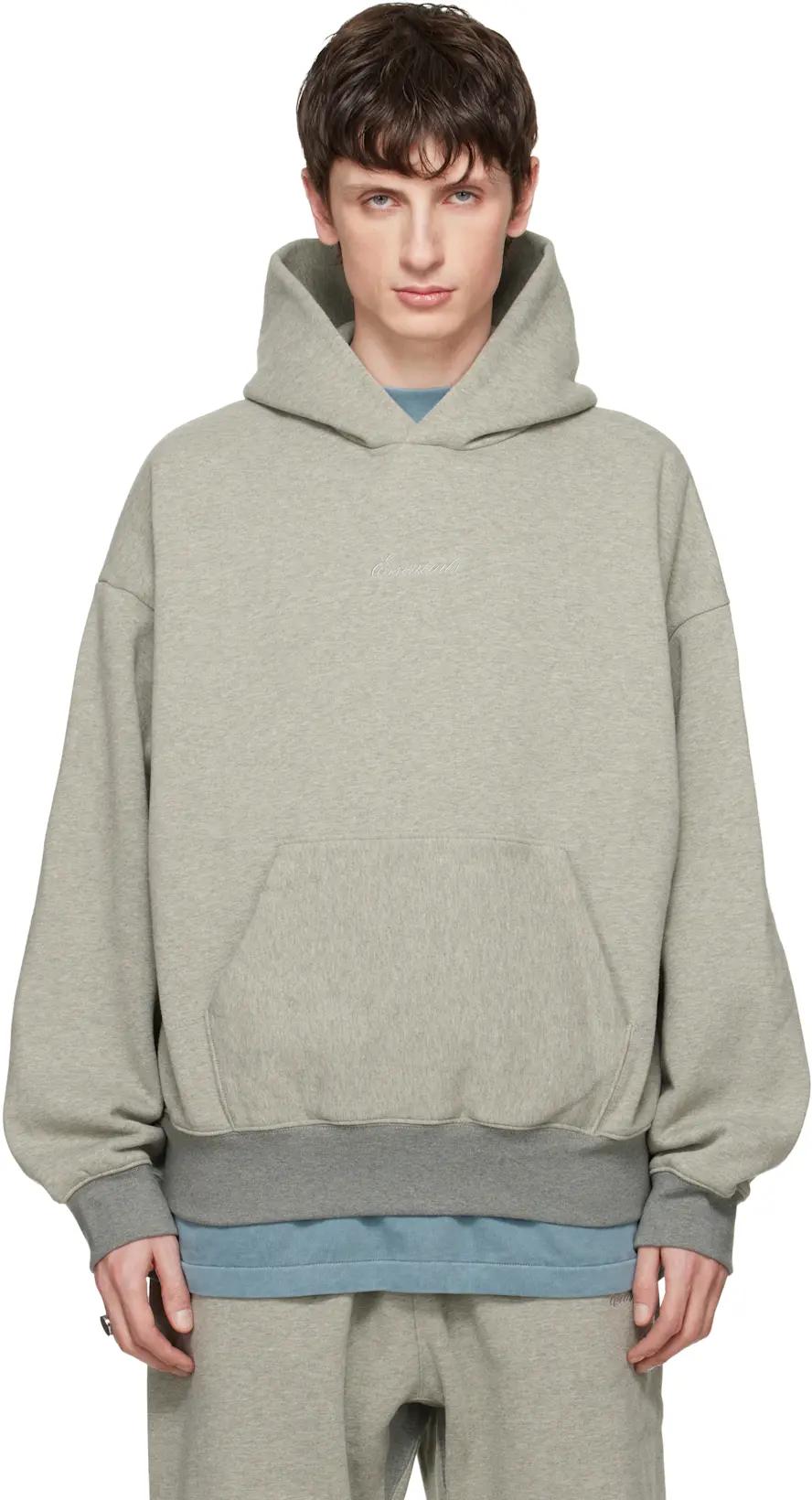 Gray Signature Classic Hoodie by FEAR OF GOD
