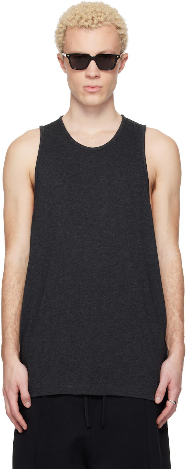 Gray Signature Essential Tank Top by FEAR OF GOD