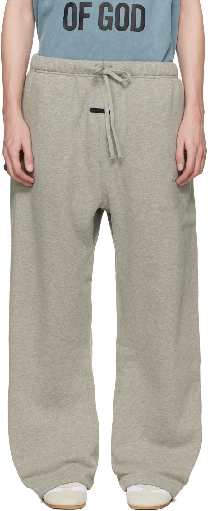 Gray Signature Flare Sweatpants by FEAR OF GOD
