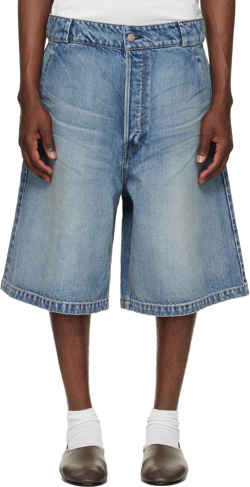 Indigo Utility Denim Shorts by FEAR OF GOD