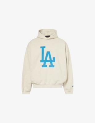 MLB L.A Dodgers Graphic-Print Cotton-Blend Hoody by FEAR OF GOD