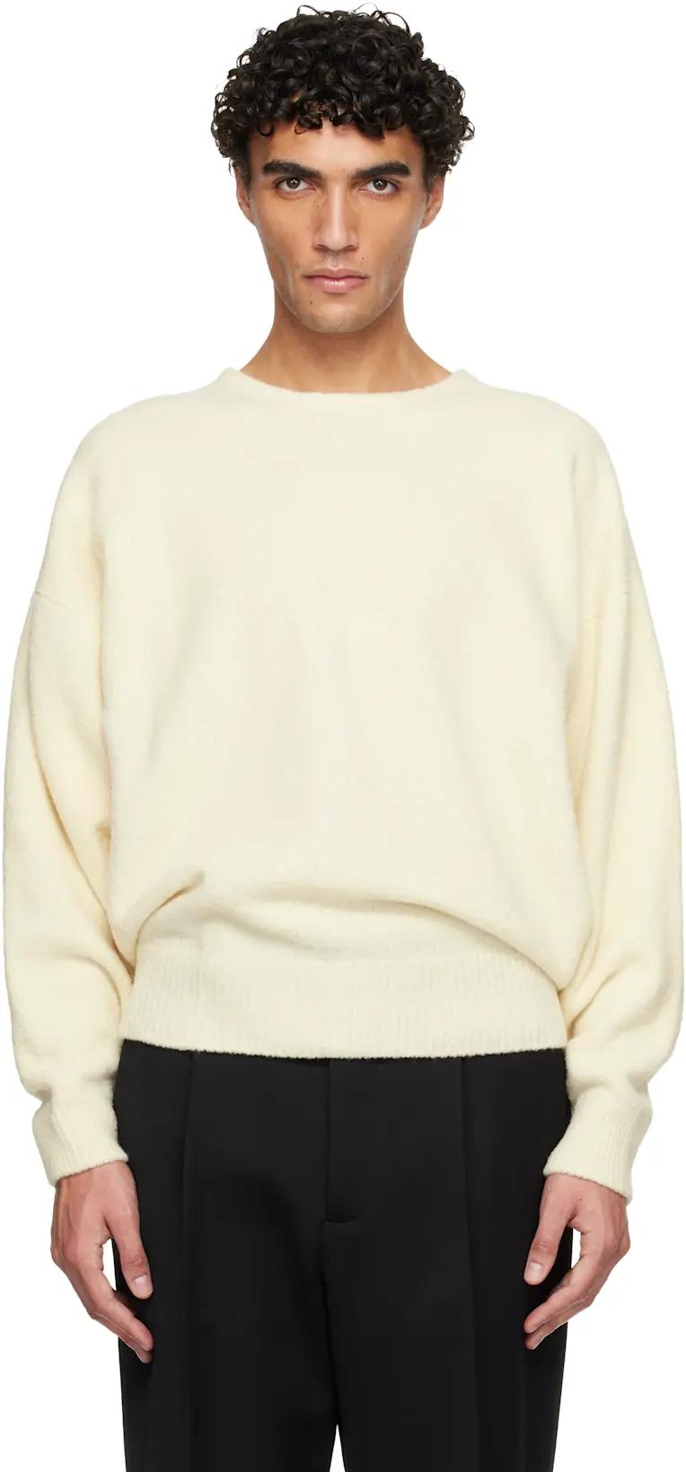 Off-White Edge Knit Crewneck Sweater by FEAR OF GOD Off-White Edge Knit Crewneck Sweater by FEAR OF GOD