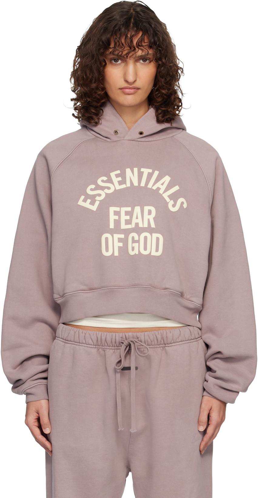 Purple Campus 90's Cropped Raglan Hoodie by FEAR OF GOD