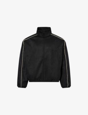 Signature Modern Suede-Fleece Track Jacket by FEAR OF GOD