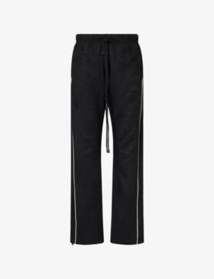 Signature Piped-Hem Faux-Suede Track Pants by FEAR OF GOD