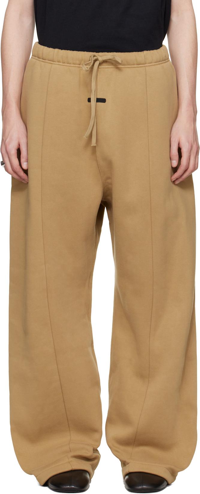 Tan Signature Lounge Sweatpants by FEAR OF GOD