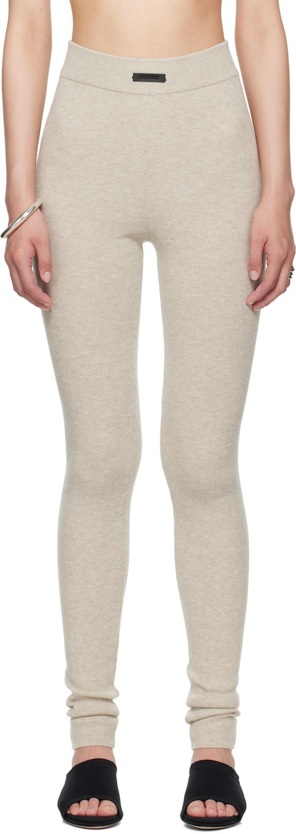 Taupe Soft Rib Leggings by FEAR OF GOD
