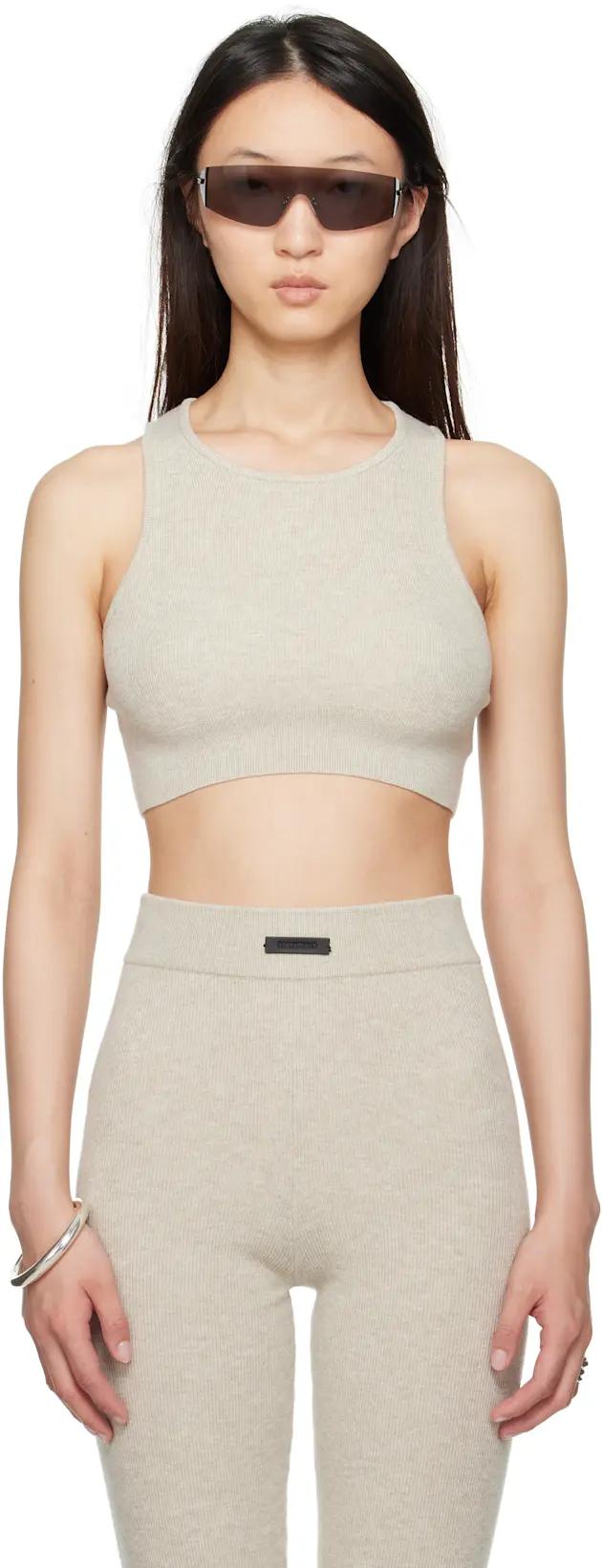 Taupe Soft Rib Sport Tank Top by FEAR OF GOD