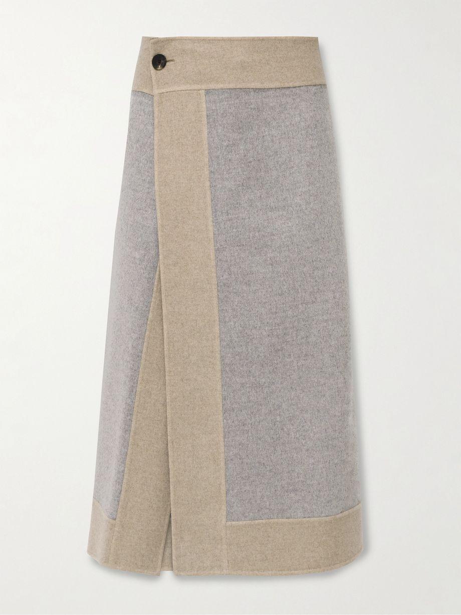 Two-Tone Double-Faced Virgin Wool and Cashmere-Blend Wrap Skirt by FEAR OF GOD