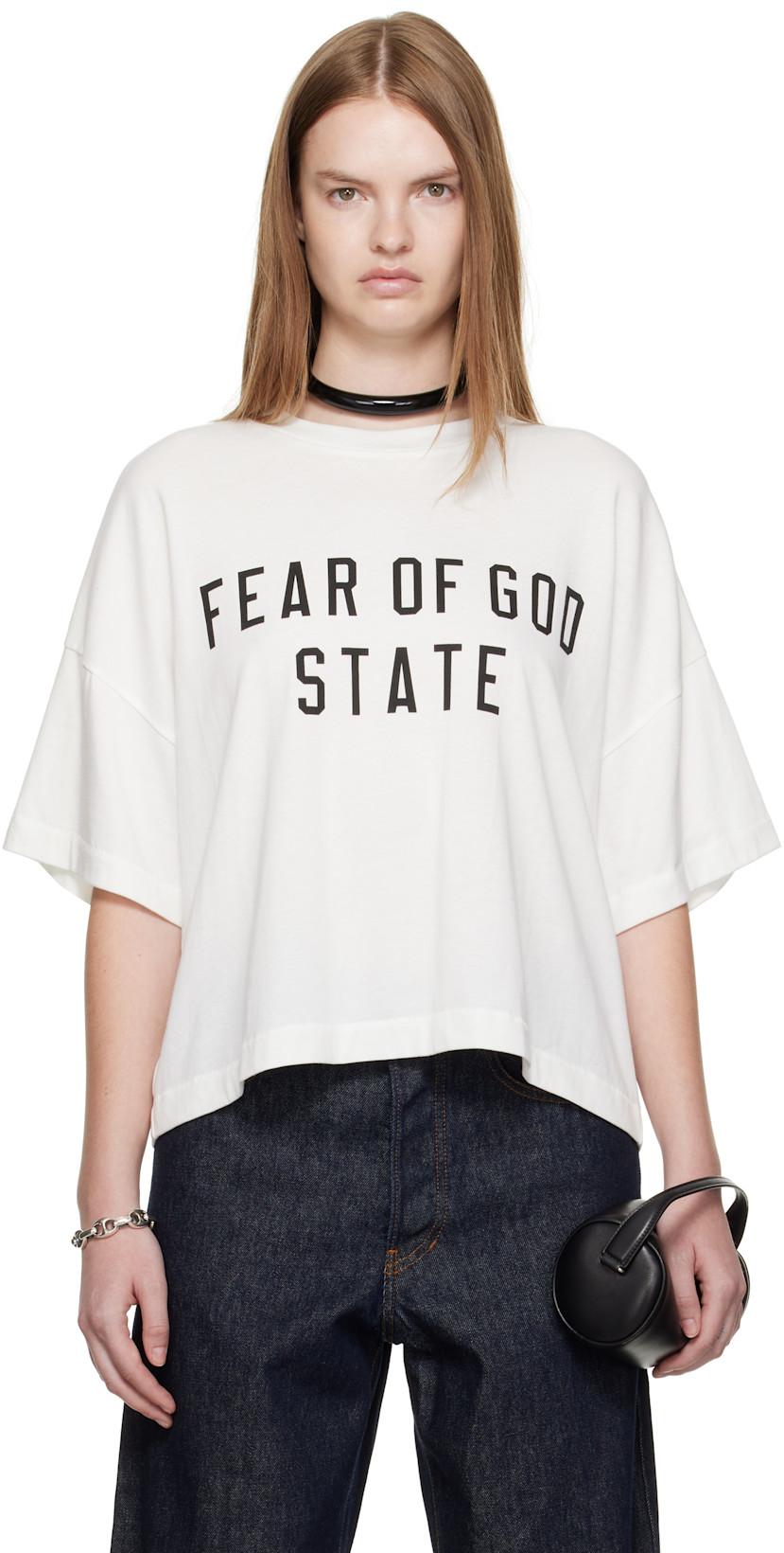 White Boxy T-shirt by FEAR OF GOD